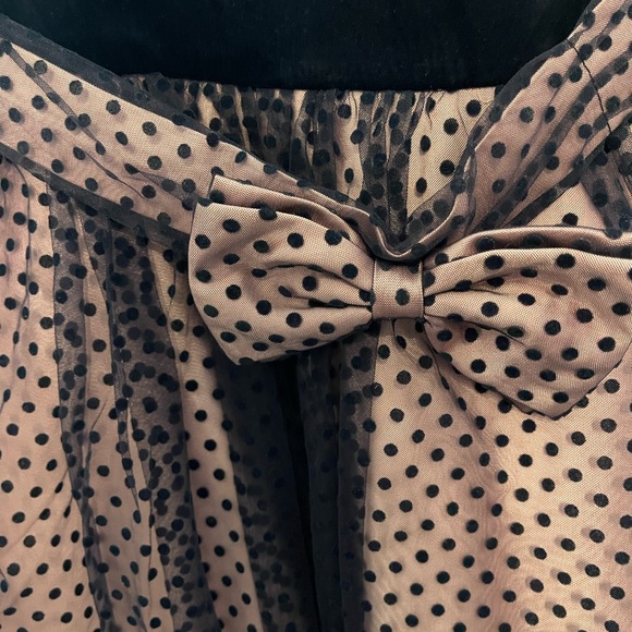 Abel & Lula Navy Blue and Pink Polka Dot Dress with Bow NWT - Picture 3 of 10